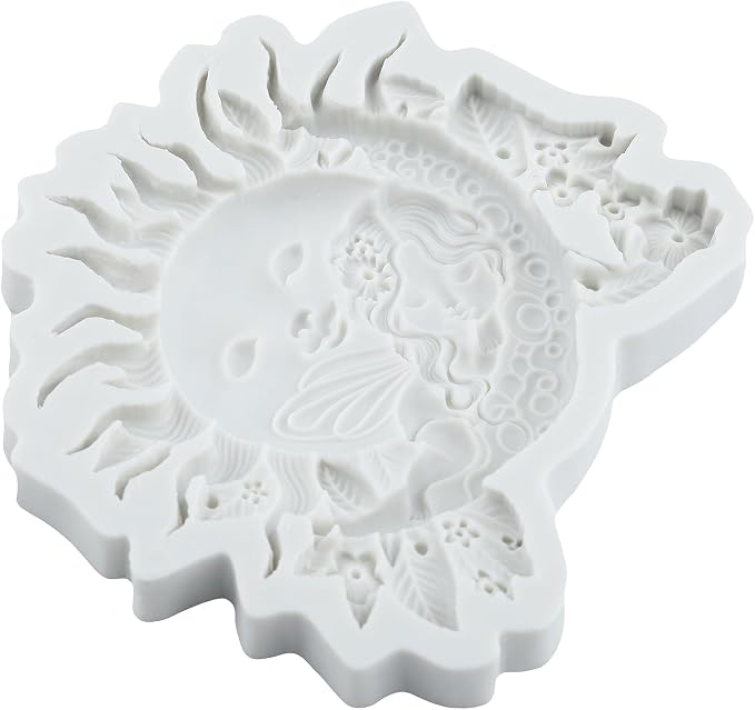 Flower Fairy Polymer Clay Mold Flower Fairy Angel Sun Moon Silicone Molds for DIY Craft Epoxy Resin Casting Polymer Clay Tools Crafts Air Dry Jewelry Making