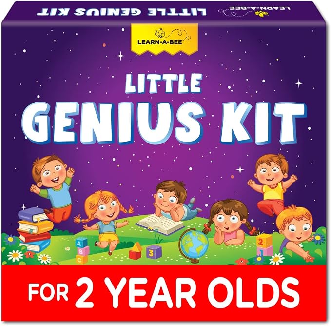 Learnabee Toys for 2 Year Old Boys/Girls | Gift for 2 Year Old Kids | Board Books and Fun Activities |Learning and Educational Toys & Games (1 Box Set)