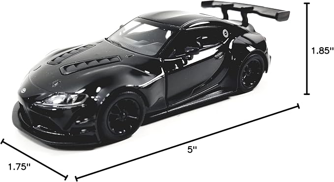 KiNSMART Toyota GR Supra Concept Racing Edition 1/36 Scale Diecast Race Car (Black)