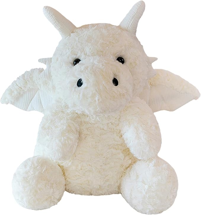 SUSULF Little Flying Dragon - Cute Stuffed Animal Plush Toy - Adorable Soft Dragons Toy Plushies and Gifts - Perfect Present for Kids (White,11.81in/30cm)
