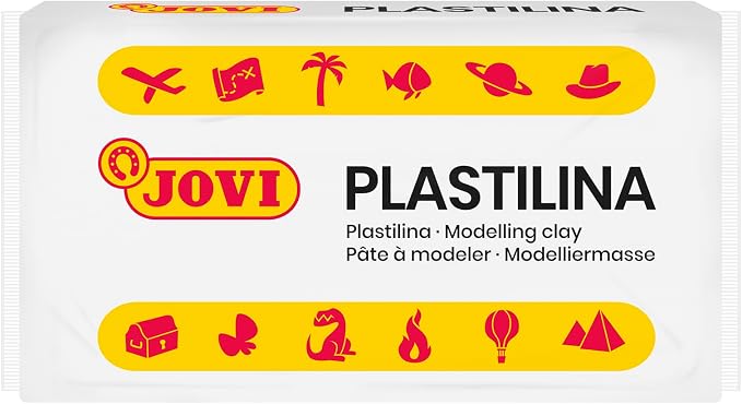 Jovi - Reusable Non-Hardening Modeling Clay, 30 White Bars, 1.75 oz Each | Total of 3.3 lb, Perfect for Arts & Crafts Projects