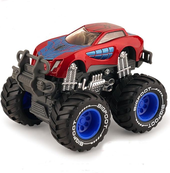 Movie Cars 2 3 Curz Mater Black Storm Jackson Danny Swervez Giant Wheels Cars Diecast Vehicles Toys Set Children Car Toy Friction Powered Truck Toy (Blue Rubber)