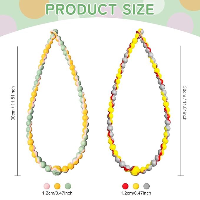 Teething Necklace for Baby,Tooth Grinding Toys，Sensory Chew Necklace for Kids, Girls,Boys,Adult with Autism, ADHD,Teething Beads for Babies