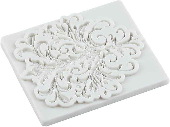 Baroque Polymer Clay Mold Curlicues Scroll Relief Lace Silicone Molds for DIY Crafts Epoxy Resin Casting Air Dry Polymer Clay Plaster Jewelry Making