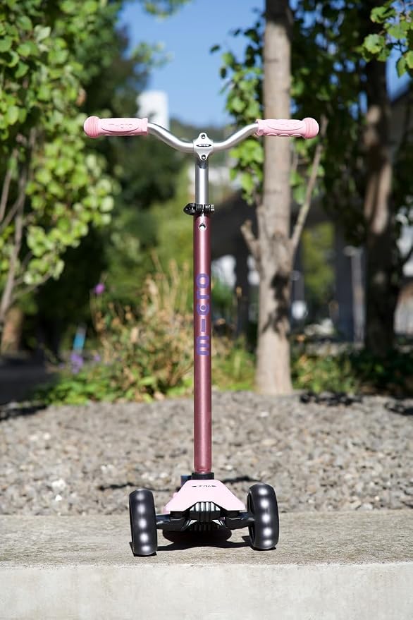 Micro Kickboard | Maxi Deluxe Pro LED Kids Scooter for Ages 5–12 | Children up to 110 lbs | 3 Wheel Lean-to-Steer Design | Chopper-Style Handlebar | Wide PU LED Wheels | Swiss Design