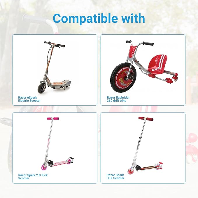 EOPOAYI Spark Cartridge Compatible with Razor Flash Rider 360 Trike, Spark Pad Replacement for eSpark Electric Scooter Spark 1.0 2.0 Kick Scooter DLX Kids Ride Bar Attachment Brake Parts 1-2 Pack