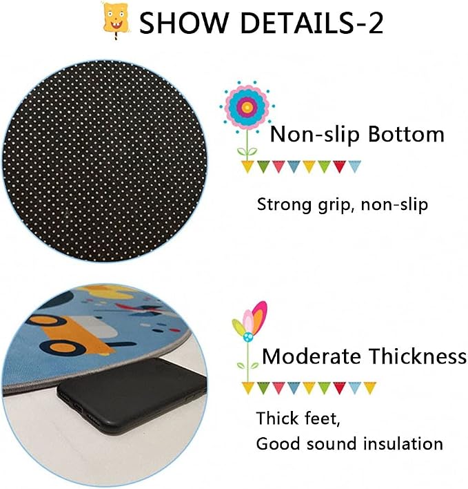 Kid Rug Carpet Playmat for Toy Cars and Train，Play Area Rug with Rubber Backing，Fun Throw Rug，Ideal Gift for Children Baby Bedroom Play Room(80×120cm/32×47in) Y2