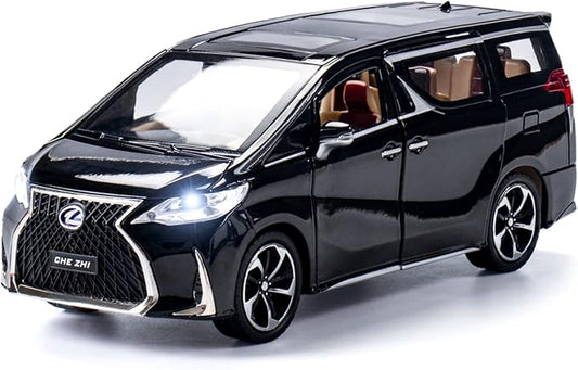 Diecast Metal Model Toy Car - 1:24 Scale With Sound and Light for Kids Age 3+ Year (Black)