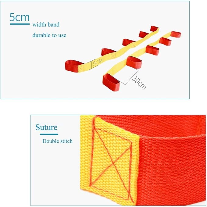 Sonyabecca Cooperative Band Walker 5-Legged Race Band Set Game Teamwork Training for Children Adult
