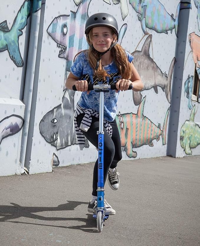 Micro Kickboard | Sprite Foldable Kid & Teen Scooter for Ages 6+ | Children up to 220 lbs | 2 Wheel | Compact for Travel & Storage | Adjustable T Bar | Smooth Ride PU Wheels | Swiss Design