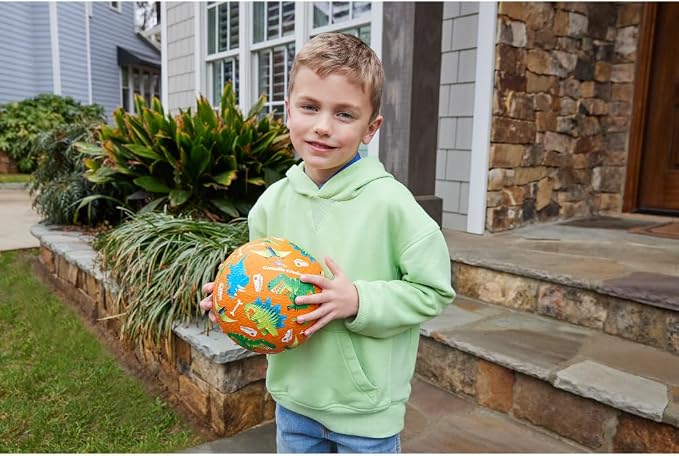 Crocodile Creek Playground Ball - Durable Rubber Ball for Kids Ages 3 and Up - Bouncy Inflatable Ball for Kickball, Indoor Games, and Outdoor Sports - PVC-Free