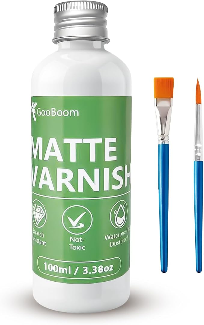 100ml Varnish – Clay Glaze for Air Dry Clay, Helps Prevent Cracks, Scratches & Wear, While Adding a Clear Glossy Finish (Matte)