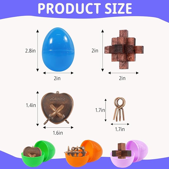 24 Pcs Brain Teaser Puzzles for Adults and Teens - Metal Puzzles 3D Puzzle Game Toys for Adults Teens - Wooden Unlock Interlocking Puzzle Adult IQ Education Smart Toys