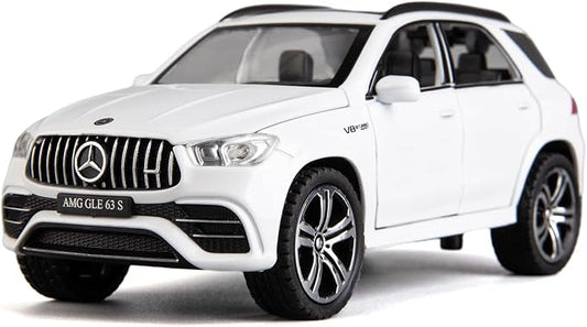 WAKAKAC GLE63S AMG Model Car 1/32 Alloy Diecast Pull Back Toy Car with Light and Sound Model Vehicle for Boys Girls Gift(White)