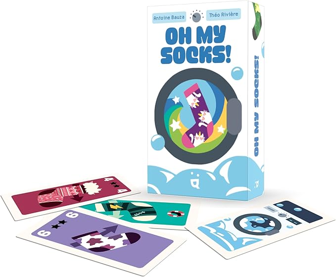 Helvetiq Oh, My Socks Card Game -Fast-Paced Sock Matching & Set Collection Strategy Game for Families and Friends, Fun for Kids & Adults, Ages 6+, 2-5 Players, 15 Minute Playtime