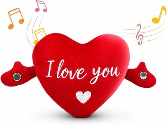 Interactive Music Plush Toy Set for Kids Adults, 7" Heart Fruit Sensing Metronome with Sounds for Multiplayer Interaction Game, Fun Musical Sensory Toy for Christmas Birthday Gifts