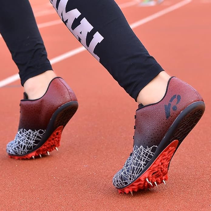 Track Spike Shoe for Men Professional Field and Track Shoes Breathable Running High Jump Racing Shoes