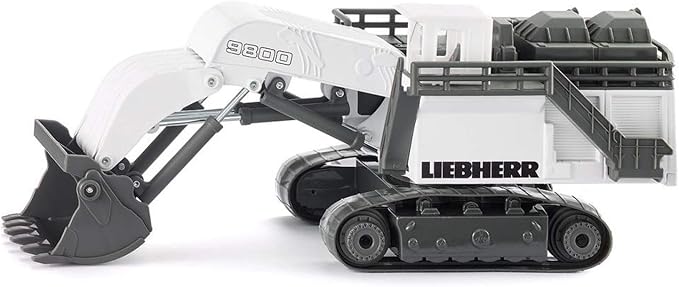 Siku 1798, Liebherr R9800 Mining Excavator, 1:87, Metal/Plastic, White, Functional Folding Shovel