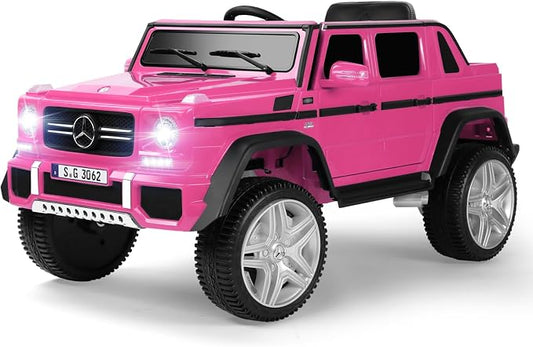 Ride On Cars, Licensed Mercedes-Benz Maybach G650S, 12V7AH Battery Powered Toy Electric Car for Kids W/LED Underglow Lights,Remote Control, 2 Motors, 3 Speeds, Music, Bluetooth,Horn, Rose Pink