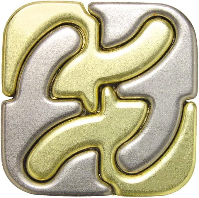 BePuzzled | Square Hanayama Metal Brainteaser Puzzle Mensa Rated Level 6, for Ages 12 and Up