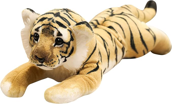 Tiger Stuffed Animal 15" Small Stuffed Tiger Plush Jungle Stuffed Animal Soft Plush Tiger Stuffy Simulation Cute Plushie Toys Realistic Birthday Graduation Gifts for Kids Boys Girls