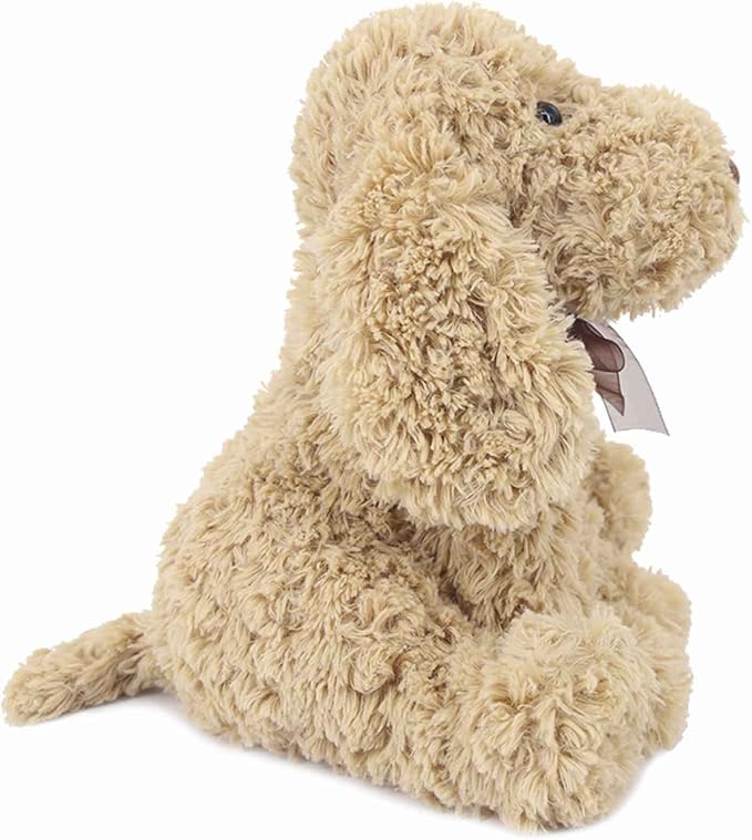WEIGEDU Poodle Puppy Goldendoodle Stuffed Animal, 11.8 inch, Golden | Cuddly Soft Adorable Toy Dog Labradoodle Plush for Kid Boy Girl Baby Dog Lover Snuggling Birthday Easter Nursery Bedtime Gift