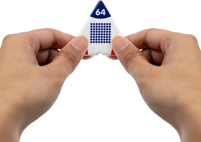 Junior Learning: Multiplication Triangles - Cover & Learn, Memorize Multiplication-Division Equations, Color-Coded Visual Math Manipulative, Melamine