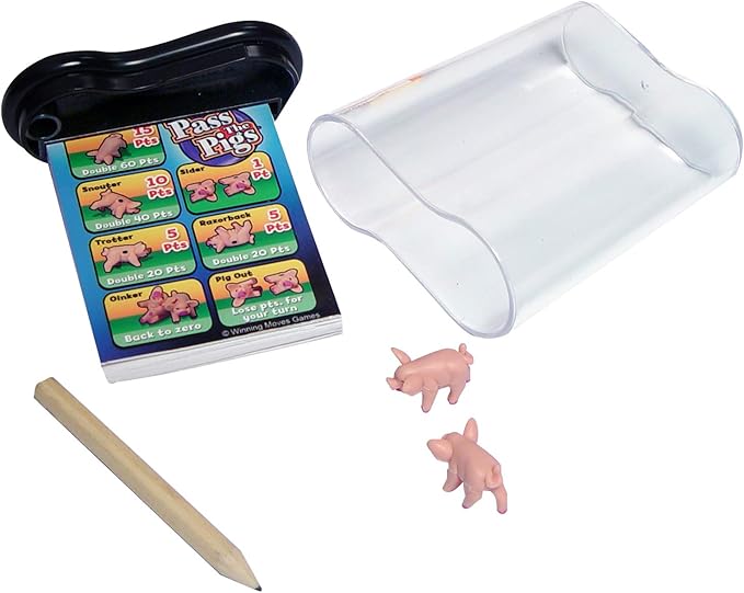 Pass the Pigs, Hilarious Pig Dice Game by Winning Moves Games USA | Famous Family Favorite for 50 Years, 2 or more Players, Ages 7+
