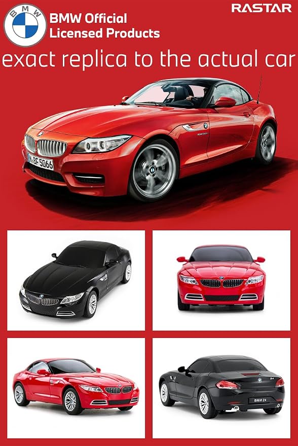RASTAR 39700 1/24 RC Car BMW Z4 with 2.4G Remote | Officially Licensed, Ideal Gift, 2.4G Remote, Independent Suspension, RC Car Model for Play & Display