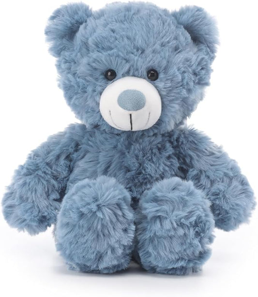 Apricot Lamb Navy Blue Flower Bear Stuffed Animals for Kids, Soft Cute Plush Toys for Baby Girl and Boy, 8 Inches