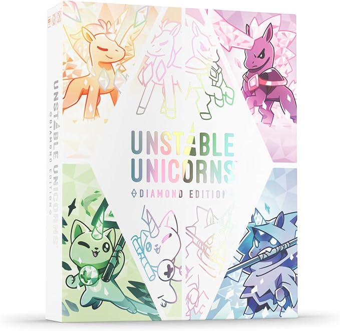 Unstable Games Unstable Unicorns Diamond Edition Card Game - Strategy Party Game for 2-8 Players, Ages 8 and Up - Funny Family Game Night Card Game from The Creators of Here to Slay