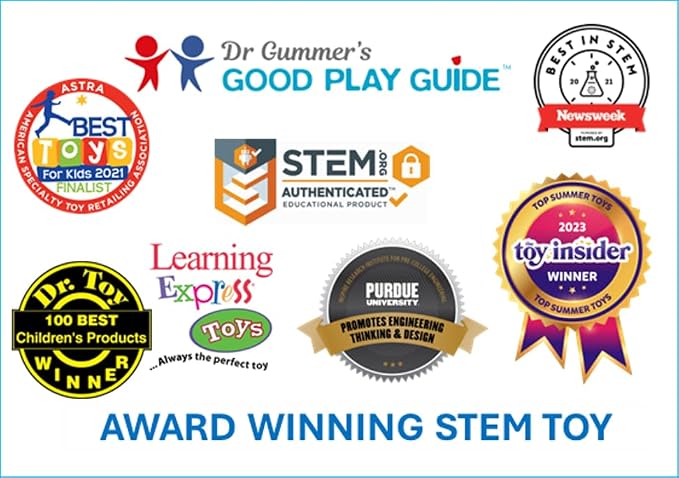 Snap Circuits BRIC: Structures | Brick & Electronics Exploration Kit | Over 20 Stem & Brick Projects | Full Color Project Manual | 20 Parts | 75 BRIC-2-Snap Adapters | 140+ BRICs