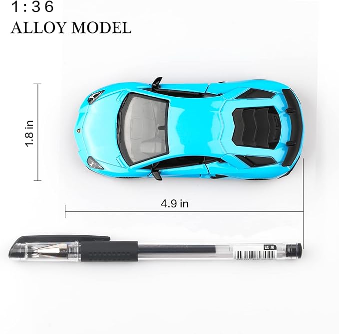 TOKAXI 1/36 Scale LP750-4 SV Diecast Car Models,Pull Back Vehicles Toy Cars,Cars Gifts for Boys Girls
