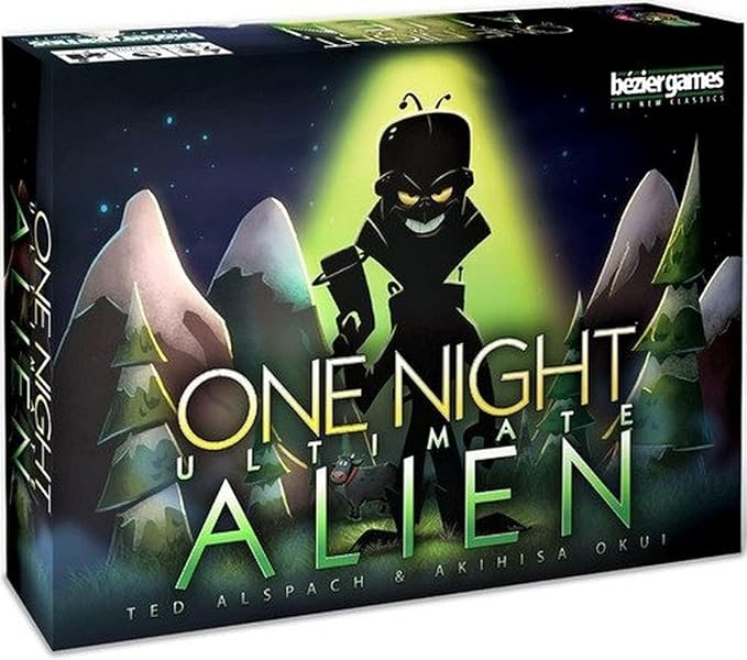 Bezier Games One Night Ultimate Alien, Fun Party Game for Large Groups, Fast-Paced Gameplay, Engaging Social Deduction, Hidden Roles & Bluffing, Great Game for Kids & Families