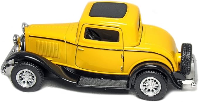 KiNSMART 1932 Ford 3-Window Coupe 1:34 Scale 5" Die Cast Metal Model Toy Classic Car (4Set)