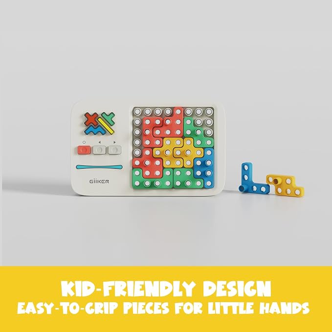 GiiKER Super Blocks STEM Toys – Pattern Matching Puzzle Game with 1000+ Challenges, Brain Teaser Toy for Kids & Teens, Travel Game & Birthday Gift for Boys and Girls
