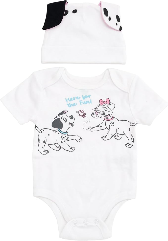 Disney Cosplay Baby Bodysuit and Hat Set Newborn to Infant Sizes (Newborn - 24 Months)