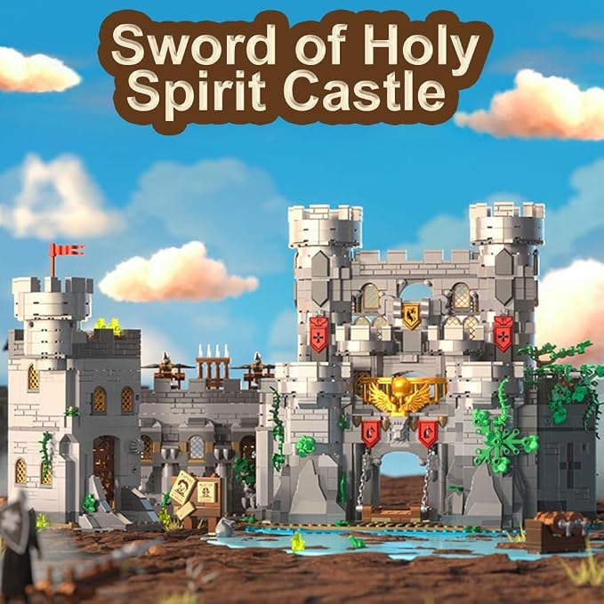 Medieval Knight Castle Building Set,Viking Architecture Tower Modular Buildings, Ideals Christmas Birthday Gift for History Enthusiasts,Creative Gift for Adults and Teen(2554PCS)