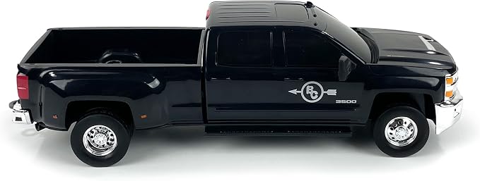 Big Country Toys Realistic Chevrolet Silverado Dually Truck Toy & Trailer Hitch, 1:20 Scale Farm Toys for 3 Year Old Boys