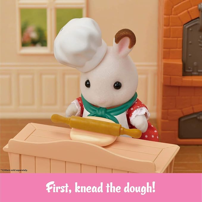 Calico Critters - Bakery Shop Starter Set for Red Roof Cozy Cottage - Dollhouse Furniture – Kids Pretend Play Toy, Miniature Dollhouse Furniture & Accessories Add-On, Ages 3+