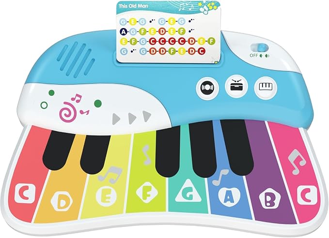 Baby Piano Keyboard Toy for Toddlers, Touch Sensor Toddler Piano for Toddlers 1-3 Baby Musical Toy w/ 3 Modes, 12 melodies, Letter Key A-G, Music Cards, Birthday Christmas for 1-4 Year Old