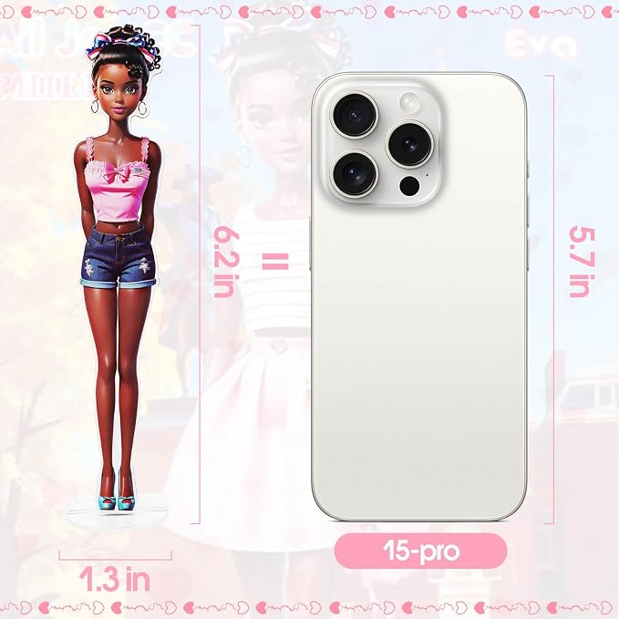 PainZieteg Magnetic Dress Up Dolls, Magnetic Princess Dress Up Paper Dolls, Magnetic Dress Up Dolls for Girls Ages 4-10 Learning Created Imagine Set Birthday Gift (Eva)
