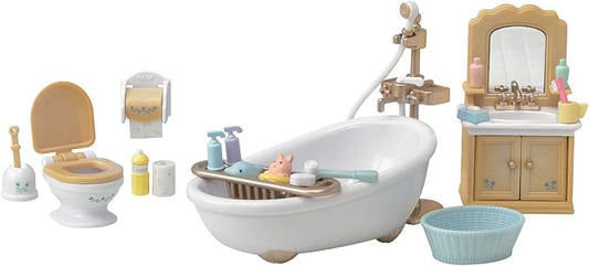 Calico Critters - Country Bathroom Set - Dollhouse Furniture Sets – Kids Pretend Play Toy, Miniature Dollhouse Furniture & Accessories, Ages 3+