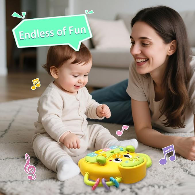 Cute Elephant Piano for Baby Musical Toys 18M+, Early Learning Light up Music Keyboard Infant Toy Perfect Christmas Birthday Gifts for Boy & Girl Age 2 3 Years Old (Cute Elephant)
