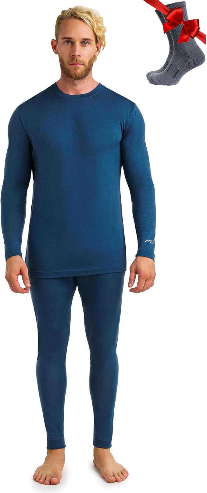 Merino.tech Merino Wool Base Layer Mens Set - Heavyweight, Midweight, Lite Merino Wool Thermal Underwear For Men Top, Bottom