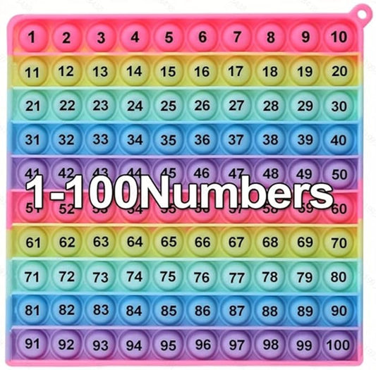 Yadishen Multiplication Table Hundred Board Math Game P0PP Toy, Exercise Children's Logical Thinking,Pop Fidget Toys, Fidget Game Math Manipulatives Kindergarten [1-100 Number Table]