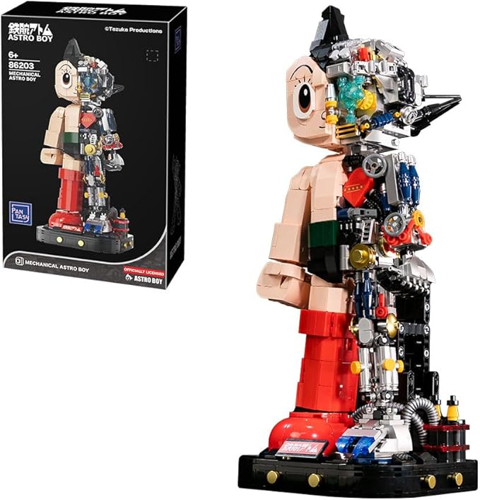PANTASY Astro Boy Building Set Mechanical Clear Ver – Official Licensed Classic Anime Figure Brick Model, Collectible Robot Display Toy for Adults and Fans, Creative Construction Kit