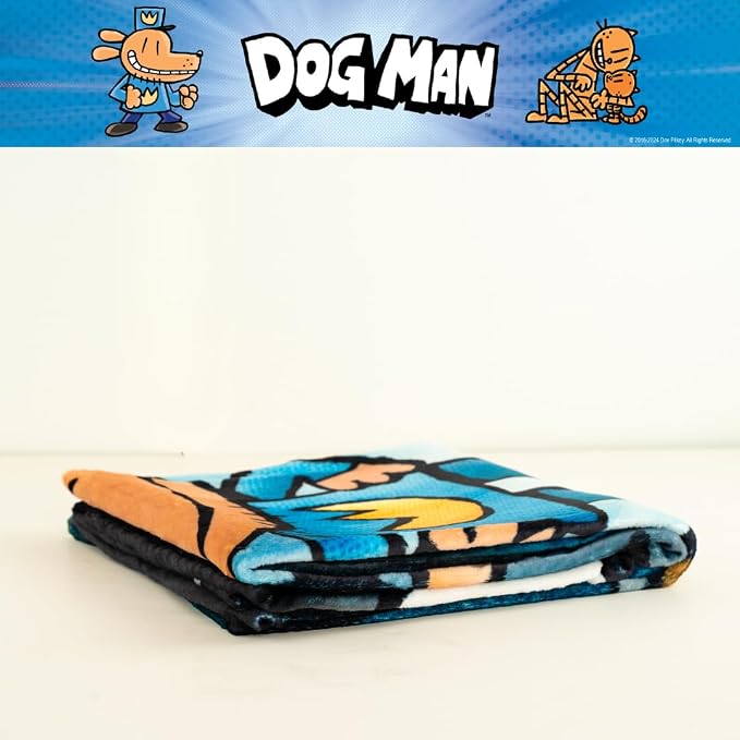 Franco Dog Man Supa Book Kids Bedding Super Soft Cozy Plush Throw, 46 in x 60 in, (Officially Licensed Product)