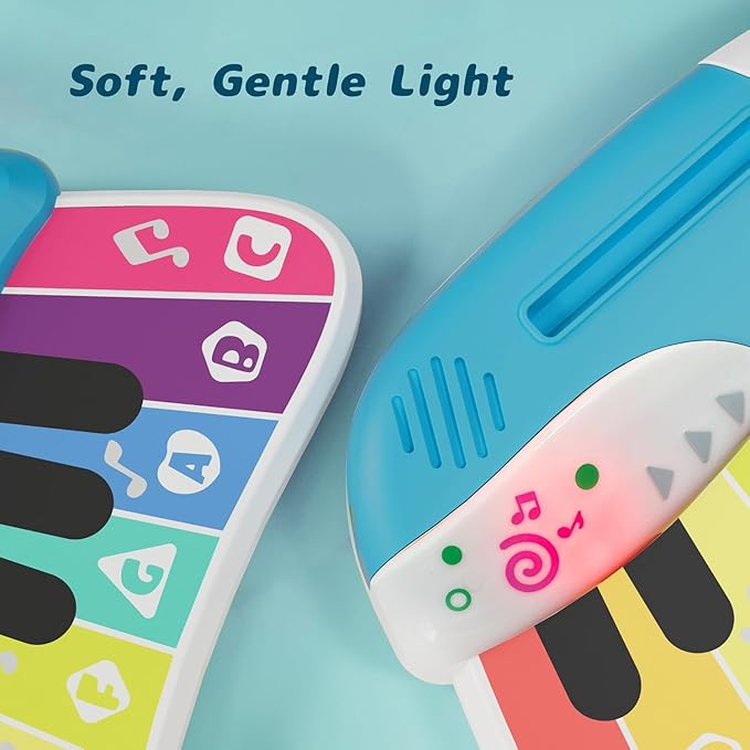 Baby Piano Keyboard Toy for Toddlers, Touch Sensor Toddler Piano for Toddlers 1-3 Baby Musical Toy w/ 3 Modes, 12 melodies, Letter Key A-G, Music Cards, Birthday Christmas for 1-4 Year Old