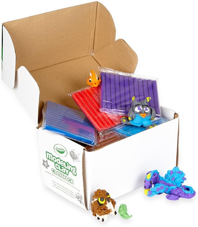 Crayola Modeling Clay Classpack (24 Packs), 12 Colors, Nontoxic, Teacher Classroom Must Haves, School Supplies for Kids